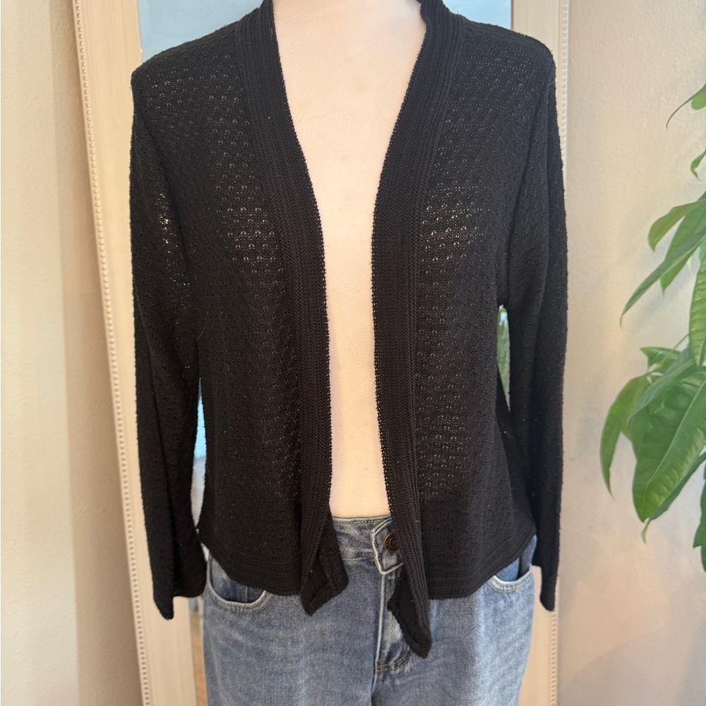 Notations Black Women's Cardigan Sweater - Picture 2 of 11